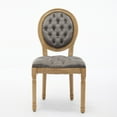 thumbnail image 4 of Knubmt Set of 2 Wood Frame Armless Side Chair Velvet Dining Chair for Living Room, Dining Room, Gray, 4 of 11