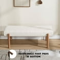 thumbnail image 7 of Dayalane Upholstered End of Bed Bench, Modern Ottoman Tufted Bedroom Bench with Solid Wood Legs for Living Room, Entryway, Vanity, Cheniile Beige, 7 of 7
