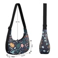 thumbnail image 5 of Boho Floral Print Crescent Crossbody Bag Adjustable Strap Compact Nylon Dumpling Purse Suitable for Spring Summer and Autumn Outings, 5 of 5