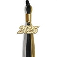 thumbnail image 2 of Endea Graduation Black/Grey/Antique Gold Graduation Tassel with Gold Date Drop, 2 of 11