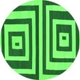thumbnail image 1 of Ahgly Company Indoor Round Oriental Green Modern Area Rugs, 7' Round, 1 of 4