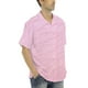 thumbnail image 3 of Camisas Hombre Manga Larga Camisas estampadas para hombre, camisas de playa con botones de manga corta para hombre (Pink, XXL), 3 of 7
