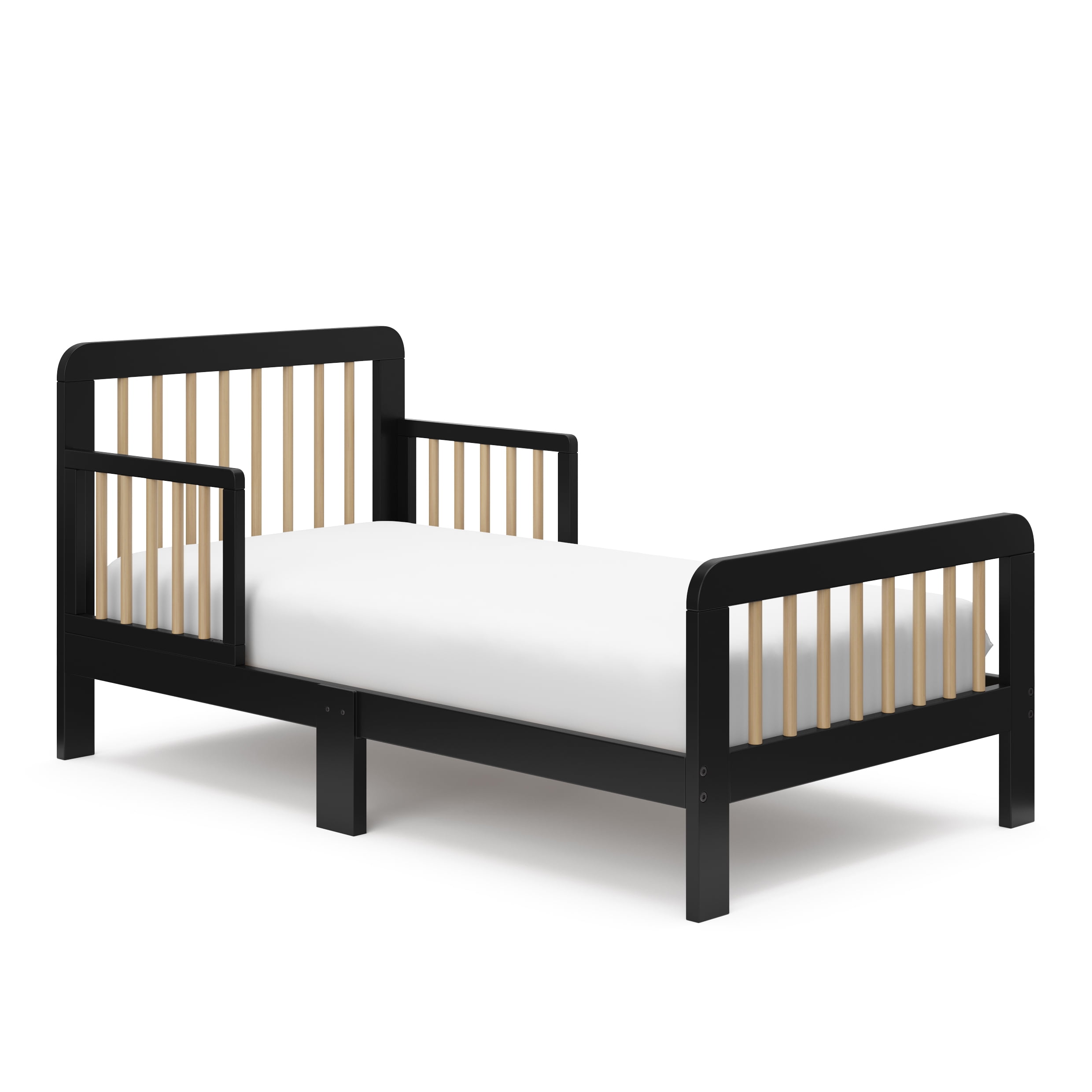 Storkcraft Pasadena Toddler Bed, Black with Driftwood