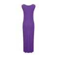 thumbnail image 4 of Birdeem Robes pour Femmes Robe Longue Élégante Aguichant Sans Manches Couleur Unie Mode, 4 of 12