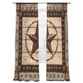 thumbnail image 6 of Texas Star Brown Sheer Curtains for Living Room Bedroom Country Star Rustic Vintage Wooden Sheer Curtains 84 Inch Long 2 Panels Set Light Filtering Curtain Window Treatments Drapes for Dining Room, 6 of 6