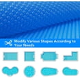 thumbnail image 2 of YUSAZENS LDPE Pool Solar Blanket, Heat Retention Pool Cover for Above Ground Inground Pool Spa Heat Preservation Blue 16x32ft, 2 of 9