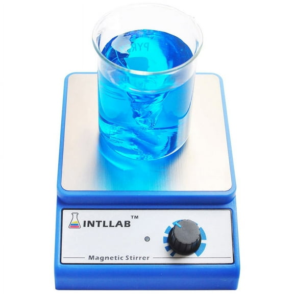 INTLLAB Magnetic Stirrer Stainless Steel Magnetic Mixer with stir bar (No Heating) Max Stirring Capacity: 3000ml