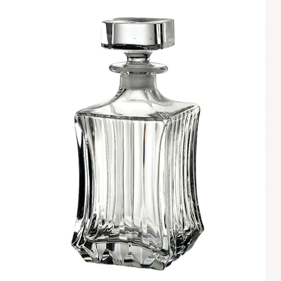 Elegant and Modern Crystal Glassware for Hosting Parties and Events - Square Decanter, 30 oz.