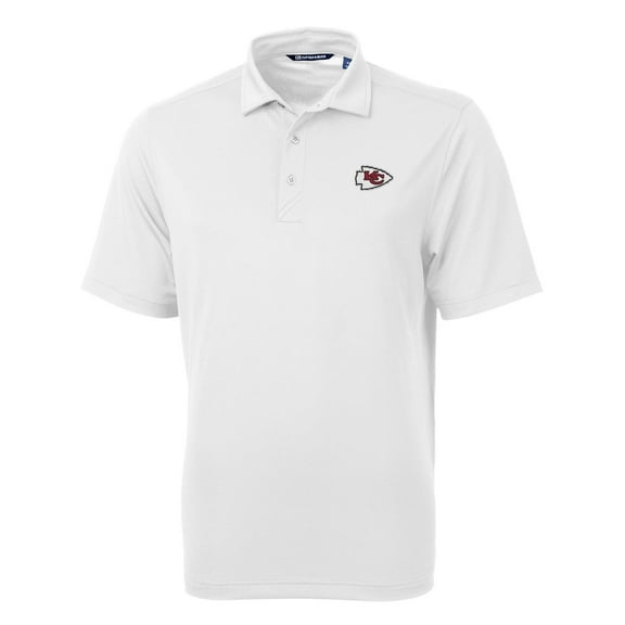 Men's Cutter & Buck White Kansas City Chiefs Virtue Eco Pique Recycled Polo