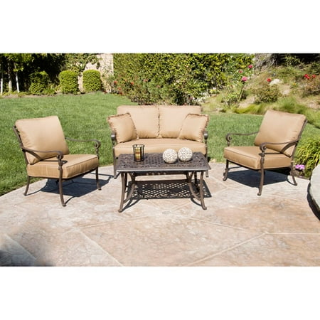 Better Homes and Gardens Lake In The Woods 4-Piece Patio Conversation Set, Seats 4