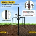 thumbnail image 3 of CHEASYOU Shepherds Hook for Outdoor 62 inch, Adjustable Bird Feeder Pole with 5 Prong Base, Garden Hanger Stand, 3 of 8