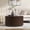 Walnut, variant on IFMUST 33" Modern Round Fluted Coffee Table with Storage, Large Hidden Drawer & Push-to-Open Design