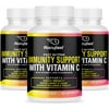 Immune Support Immunity Booster Supplement With Vitamin C, Zinc, Echinacea For Immune Boost - 35 Essential Vitamins Including - Vitamin B6, B12