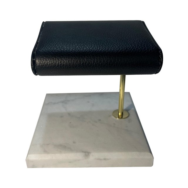 Xuanheng Handcrafted Leather & Marble Watch Display Stand, Sturdy and Stable Marble Base, StyleA-white S