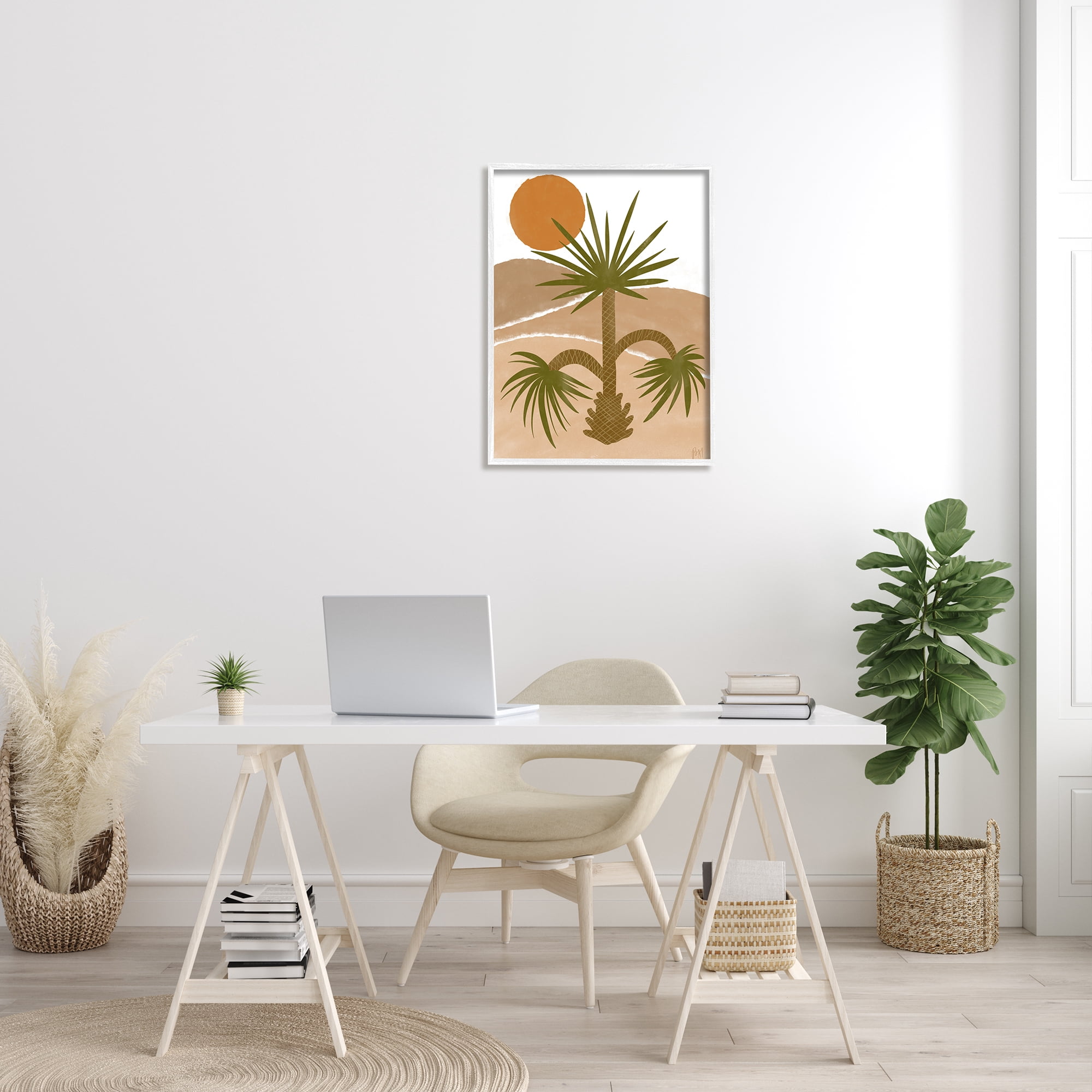 Stupell Indtries Tropical Desert Palm Warm Bold Sunny Canyon,24 x 30,Design by Birch&Ink