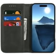 thumbnail image 3 of Case for iPhone 14 Pro Max Premium PU Leather Folio Cover TPU Bumper with Card Holder Kickstand Hidden Magnetic Adsorption Shockproof Durable Protective Wallet Case, 3 of 6