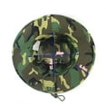 thumbnail image 2 of KAKOWELY Sombrero de pescador Boonie para senderismo, pesca y actividades al aire libre (Camuflaje ACU), 2 of 4