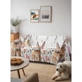 thumbnail image 6 of Easter Couch Cover, Spring Cute Rabbit Eggs Botanical Flowers Rose Sofa Cover Blanket for 2 Seat Cushion, Sectional Sofa Slipcover Furniture Protector for Living Room Bedroom 71''x102'', 6 of 9