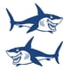 thumbnail image 2 of 2 Unidades Lindo Tiburón Calcomanía Canoa Coche De Pared Portátil Portátil Notebook Sticker, 2 of 7