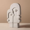thumbnail image 3 of Jarrones de cerámica blanca con diseño de rostro humano y tallos de flores. El 15x5x26cm, 3 of 9