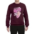 thumbnail image 2 of Wild Bobby, Shore Surfer Betty Boop Betty Boop Unisex Crewneck Sweatshirt, Maroon, 3X-Large, 2 of 5