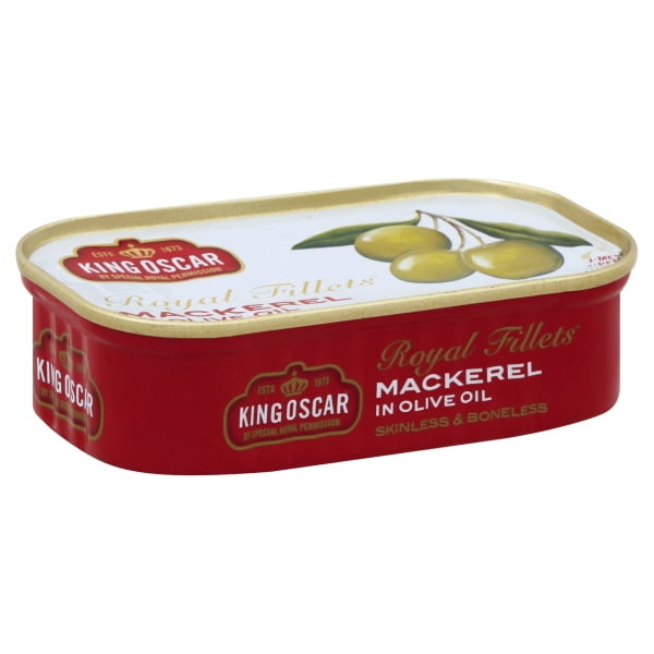 King Oscar Skinless Boneless Mackerel in Olive Oil, 4.05 oz