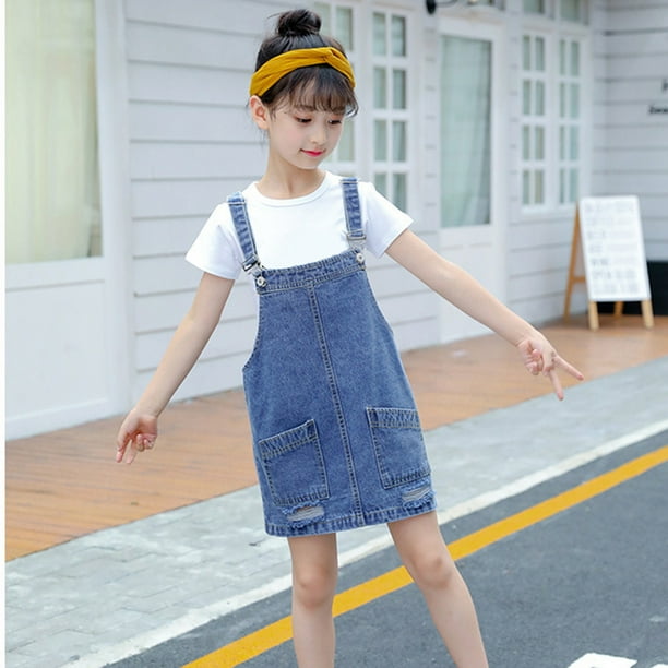 ladies denim jumper dresses Paisley Dress Dark / X-Large Size guide Billy T Chambray Overall Maxi