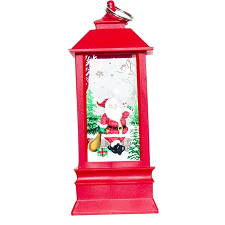 

ELENXS Christmas Decoration Candlestick Pendant Xmas Wind Light Candle Holder Mini Table Lamp Decor