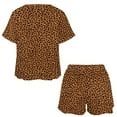thumbnail image 3 of Leopard Print Pattern Pajamas Set Womens Loungewear Sleepwear 2 Piece PJ Sets, 3 of 7