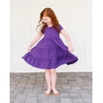 thumbnail image 3 of Made in USA Girls Soft Cotton Jersey Short Sleeve Tiered Dress | Candy Apple, 3 of 5