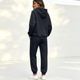 thumbnail image 5 of Stralyhd Womens Sweatsuits 2 Piece Set Fleece Baggy Hooded Sweatshirt and Joggers Sweat Sets Casual Fall Fashion Tracksuits Sets Black L, 5 of 6