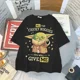 thumbnail image 3 of Camiseta de manga corta con estampado de dibujos animados de Baby Yoda Mandalorian para mujer, ropa Harajuku Unisex, moda elegante, 3 of 5
