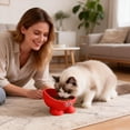 thumbnail image 4 of BotaniNest Bol Haut pour Chat Bol Alimentaire en Céramique Bol Bol Bol Bol pour Chat Bol pour Chat Bol en Céramique Bol à Col Montant Bol à Riz pour Chat Bol Bol Bol Bol à Riz, 4 of 5