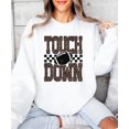 thumbnail image 6 of Touchdown Football Sweatshirt Women Leopard Print Game Day Crewneck White Medium, 6 of 8