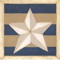 thumbnail image 2 of Shamp, Cindy 12x12 Black Ornate Wood Framed with Double Matting Museum Art Print Titled - White Star, Blue Stripes, 2 of 4
