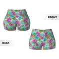 thumbnail image 3 of Sikiie Succulents Print Workout Shorts Women Scrunch Butt Gym Shorts Seamless High Waist Tummy Control Yoga Biker Athletic Shorts, 3 of 5