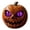 Purple, variant on LOWLHOME Spooky Pumpkin Figurine with Cat-Eye Accents, Halloween Resin Jack Lantern Decor, Strange and Interesting Halloween Gifts