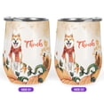 thumbnail image 2 of Happy Thanksgiving Akita with Turkey Pumpkins Autumn Vibes 12oz Stainless Steel Wine Tumbler Insulated Cup with Lid Inu Dog Lover - 12018, 2 of 5