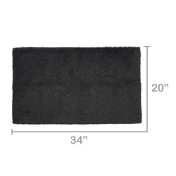 Better Homes & Gardens Ultra Soft Polyester Bath Rug, 23" x 39", Dark Grey