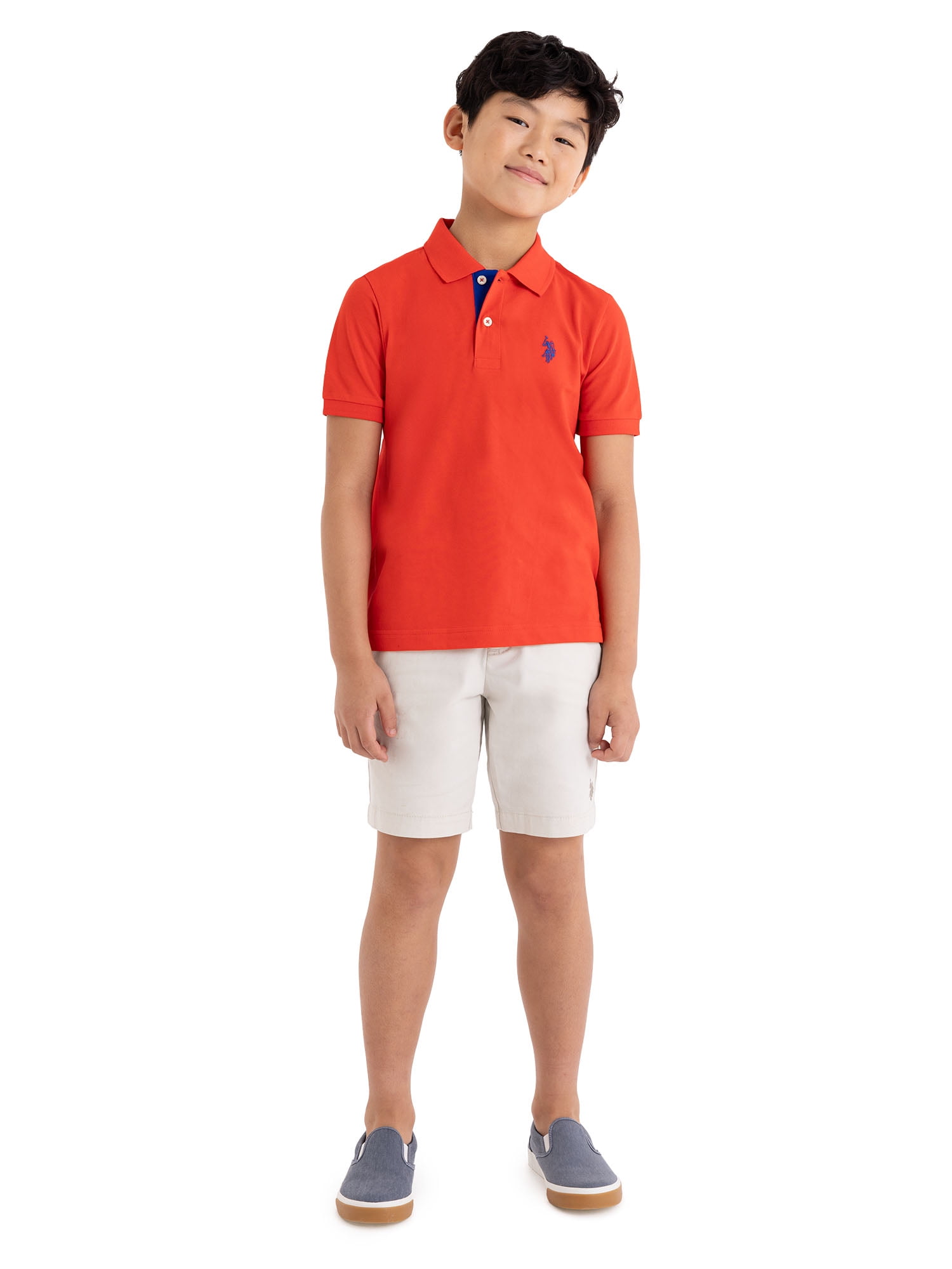 U.S. Polo Assn. Boys Short Sleeve Pique Polo Shirt, Sizes 4-18