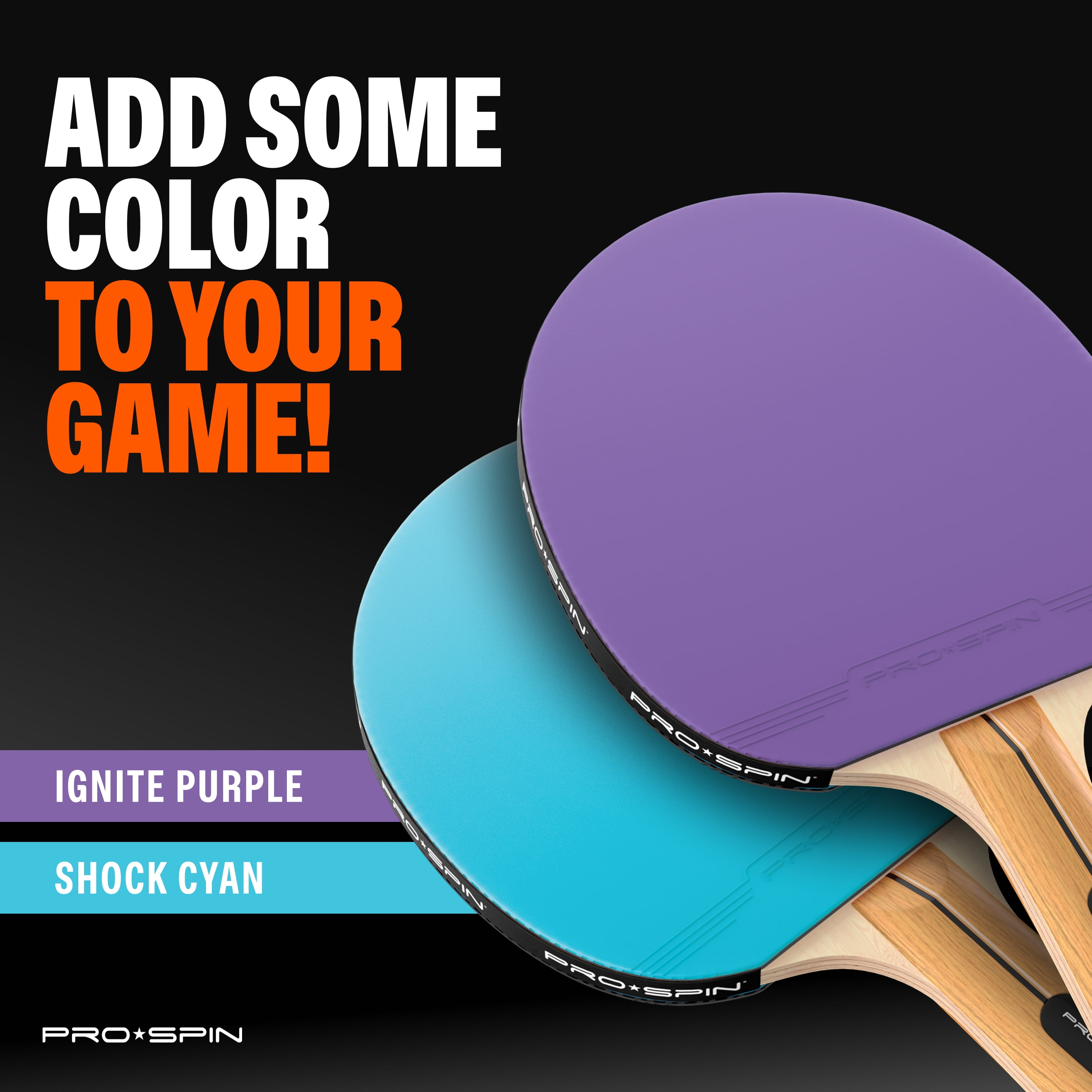 PRO SPIN Ping Pong Paddles - High-Performance Set with Premium Table Tennis Rackets, 3-Star Ping Pong Balls, Compact Storage Case | Professional Quality Ping Pong Paddle Set (2-Player Set)