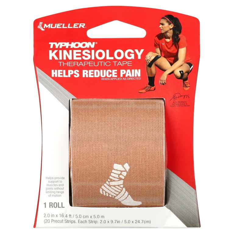 Mueller Kinesiology Tape, Precut I-Strip Roll, 20 Strips