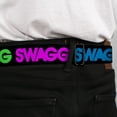 thumbnail image 4 of Buckle-Down Belt, Seatbelt Buckle Belt, Swagg Black Hot Pink Turquoise Purple Neon Green, 30 to 44 Inches, 4 of 9