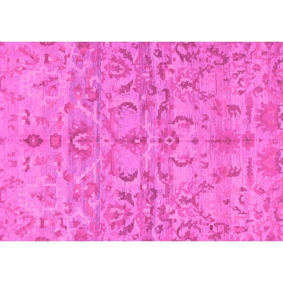 Ahgly Company Indoor Rectangle Abstract Pink Modern Area Rugs, 5' x 7'