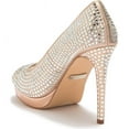 thumbnail image 2 of Lauren Lorraine Candie 12 Rhinestone Peep Toe Platform Wedding Prom Dress Pumps (Nude, 8), 2 of 5