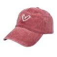 thumbnail image 1 of Love Embroidered Washed Baseball Cap Sun Visor Female Curved Do Old Couple Cap, 1 of 3