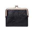 thumbnail image 1 of ZHAOCHENG Cartera pequeña para mujer (negro) Cartera pequeña vintage de piel sintética para mujer con cremallera y candado, 1 of 5