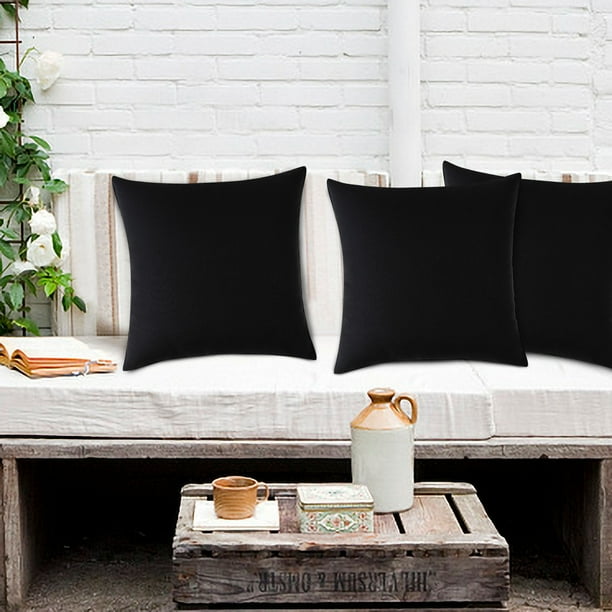 Funda impermeable para almohadas exteriores 45x45 cm - Protector de cojín moderno de color sólido para muebles de jardín, piscina, jardín