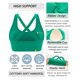 thumbnail image 5 of Sujetador deportivo RUNNING GIRL High Support para mujer - Verde, 5 of 6