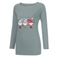 thumbnail image 4 of Sudaderas Navideñas Para Mujer Santa Claus Impreso Jersey de Manga Larga Suéter Casual Top Odeerbi ODB208946, 4 of 6